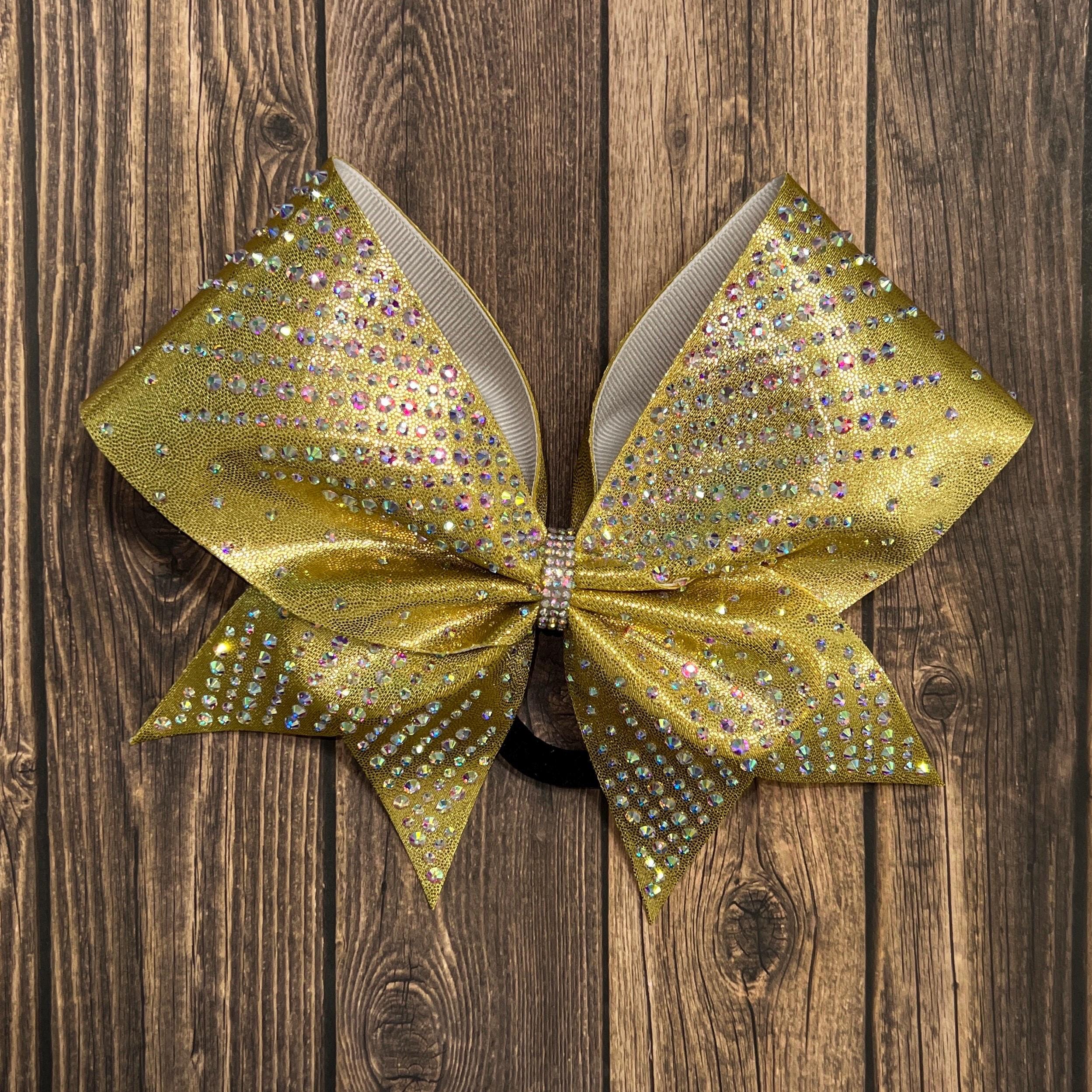 Gold cheer bows Athletic Gold Cheer Bow main image 2