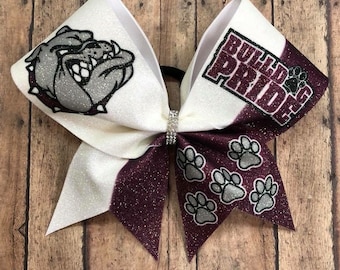 School Spirit Cheer Bow: Custom Team Colors, Mascot Bow