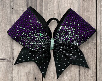Rhinestone Cheer Bow: Ombre Competition Hair Bow