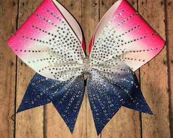 Rhinestone Ombré Cheer Bow: Glitter Competition Team Bow