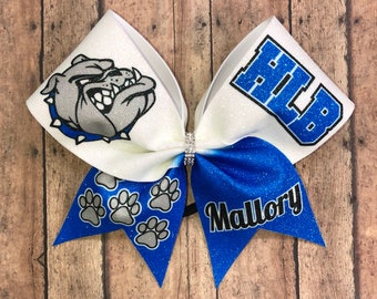 Custom School Cheer Bow: Team Spirit Hair Bow