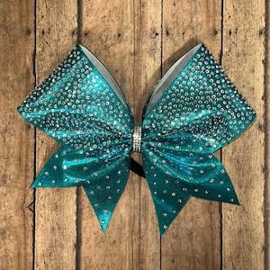 Rhinestone Cheer Bow: Ombre AB Crystals, Team Competition Bow