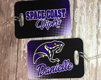Luggage tags, personalized, 2 sided