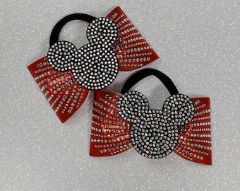 Rhinestone Pigtail Bow Set: Cheer & Team Hair Accessories