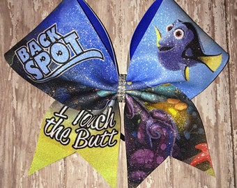 Back spot bow, custom bows, cheer bows, practice bows, cheerleading