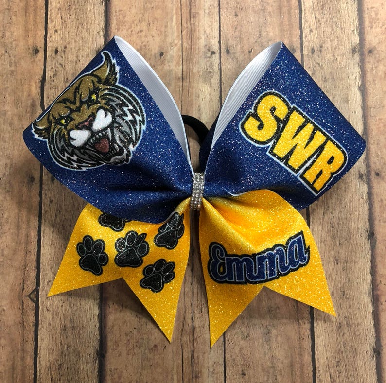 Cheer Bow School Cheer Bows Sideline Cheer High School Etsy UK