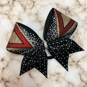Rhinestone cheer bow, cheer bow, competition bows, team bows