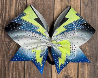 Lightening bolt cheer bow: Competition Team Hair Bow
