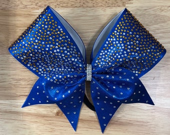 Rhinestone Cheer Bow: Ombre Competition Team Hair Bow