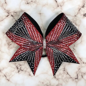 Rhinestone cheer bow, cheer bow, competition bows, team bows