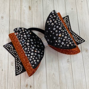 Tailless cheer bow, rhinestone bow, competition bows, team bows, cheer bows