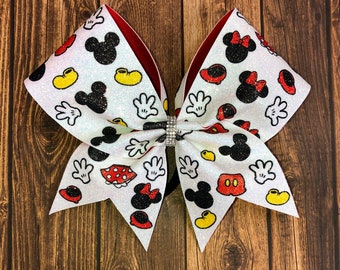Mickey & Minnie Cheer Bow: Nationals Summit Competition Hair Bow