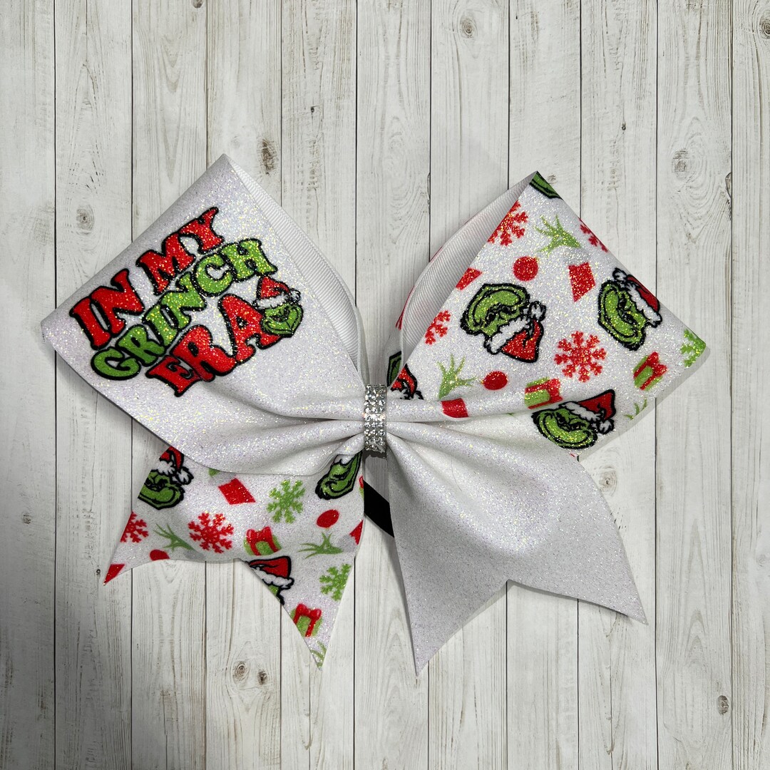 Christmas Bow Grinch Bow Merry Grinchmas Cheer Bows Etsy