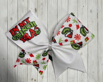 This item is no longer available for Christmas delivery - Christmas bow, Grinch bow, Merry Grinchmas, cheer bows