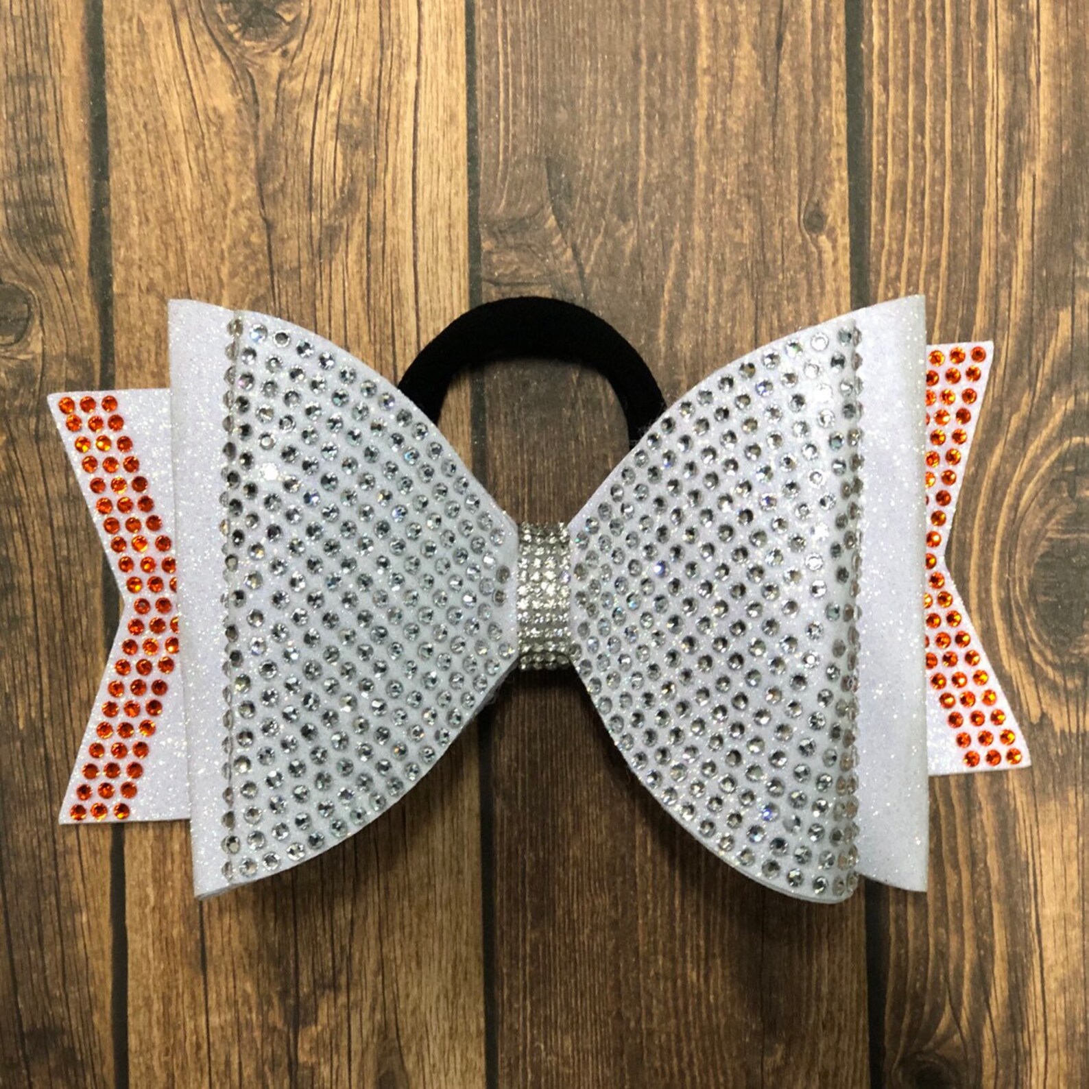 Tailless Cheer Bow Rhinestone Bow Competition Bows Etsy