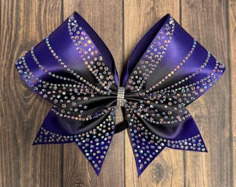 Rhinestone Cheer Bow: Ombré Competition Hair Bow