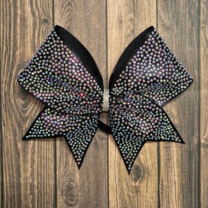 Rhinestone Cheer Bow, 2400 AB Crystals, Competition Team Bow