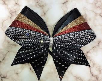 Rhinestone Cheer Bow: Competition Team Hair Bow