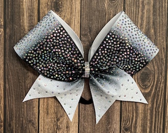 Rhinestone Cheer Bow: Glitter Ombre, Competition Team Bow