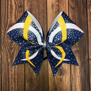 Rhinestone Cheer Bow: 3&quot; Ribbon Competition Team Bow