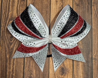 Rhinestone Cheer Bow: Glitter Team Competition Hair Bow