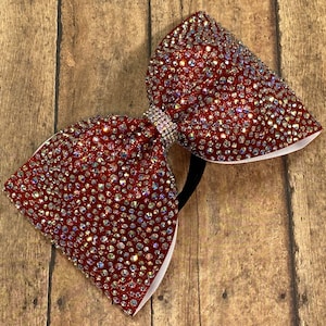 Rhinestone Cheer Bow: 4-inch Tailless Competition Hair Bow