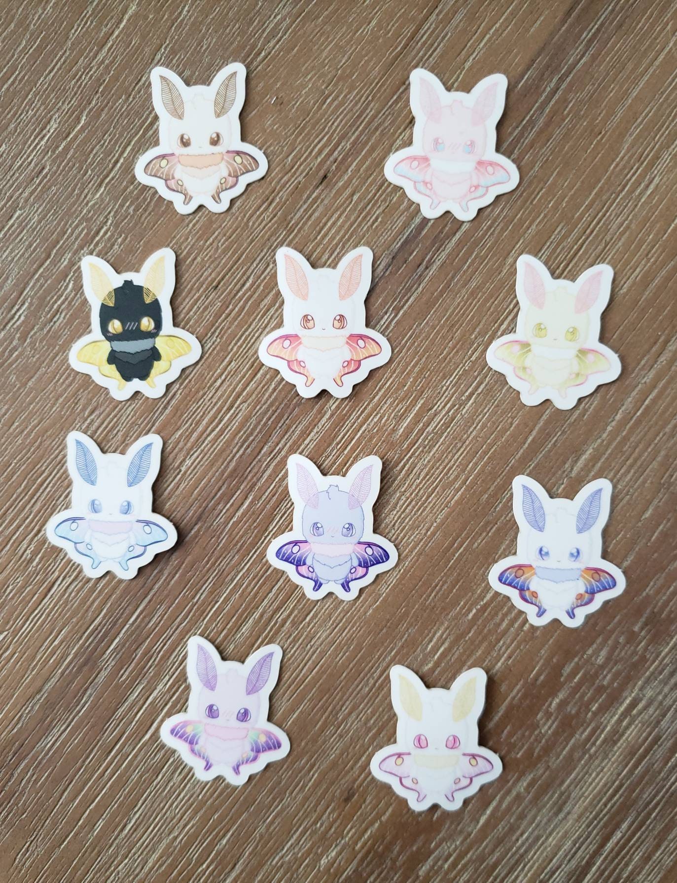 Kawaii Yumekawa Mini Luna Moth Sticker Flakes Die Cut Vinyl water res…