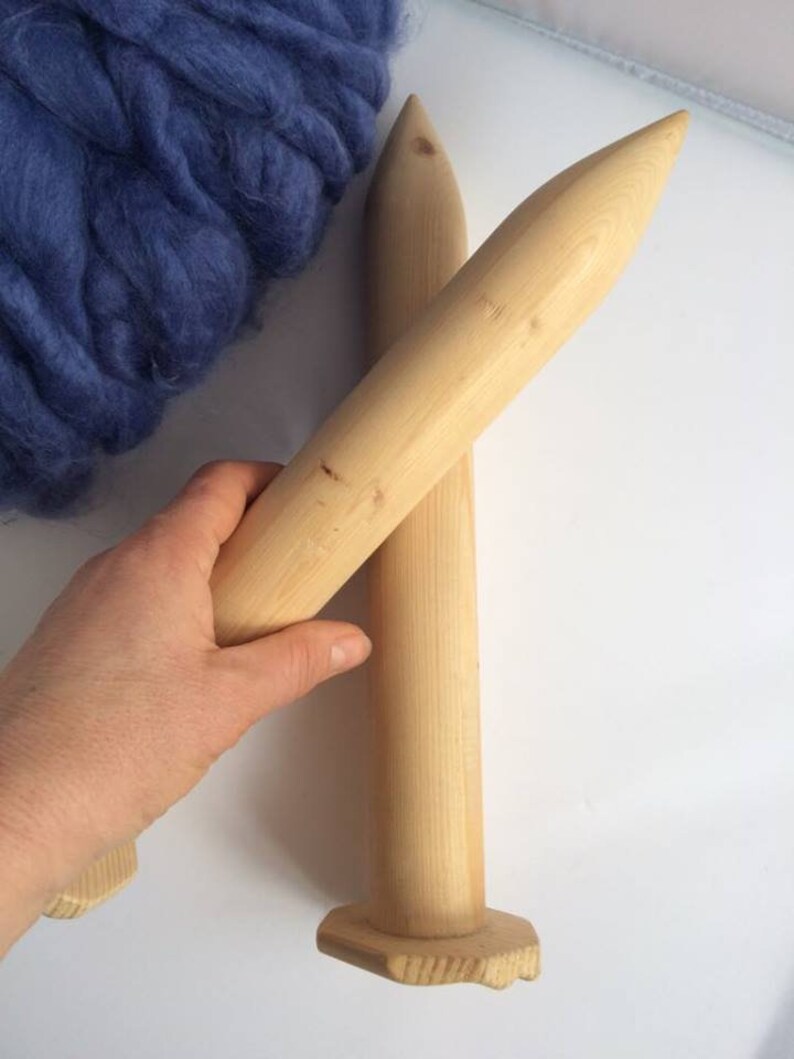 Big wooden knitting needles 40 mm / 1.5 inch in diameter. Etsy
