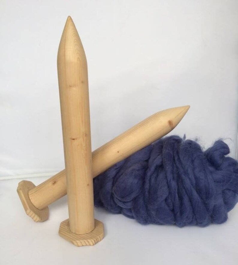 Big wooden knitting needles 40 mm / 1.5 inch in diameter. Etsy