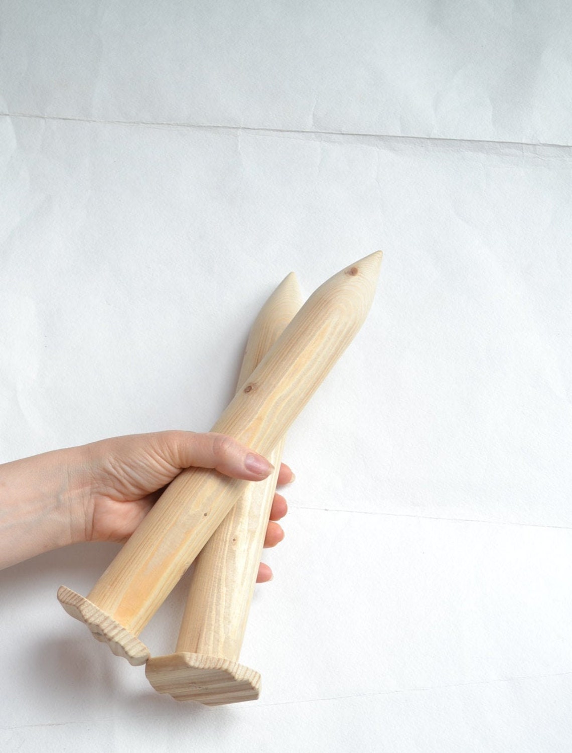 Big wooden knitting needles 40 mm / 1.5 inch in diameter. Etsy