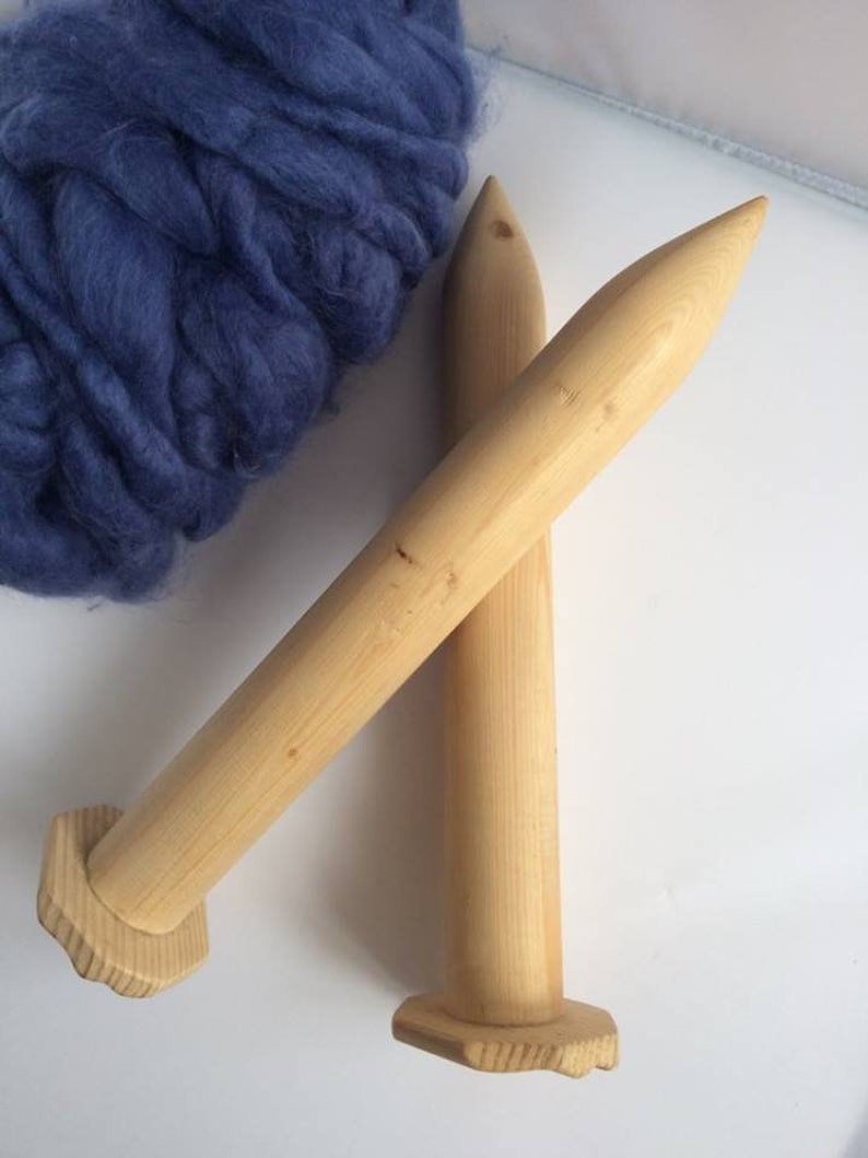 Big wooden knitting needles 40 mm / 1.5 inch in diameter. Etsy