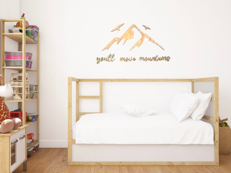 Mountain Nursery Wall Decor Mountains Wooden Wall Art Etsy