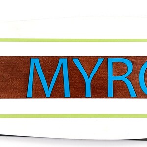 Personalized Surfboard Name Sign Wall Art Customizable Handmade Wooden ...