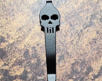 Clip de titanio para navaja de bolsillo con diseño de calavera completa para modelos Spyderco y Byrd seleccionados