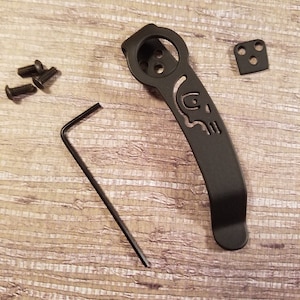 Cold Steel Lawman/Recon1 Half Skull Design Titanium Pocket Clip