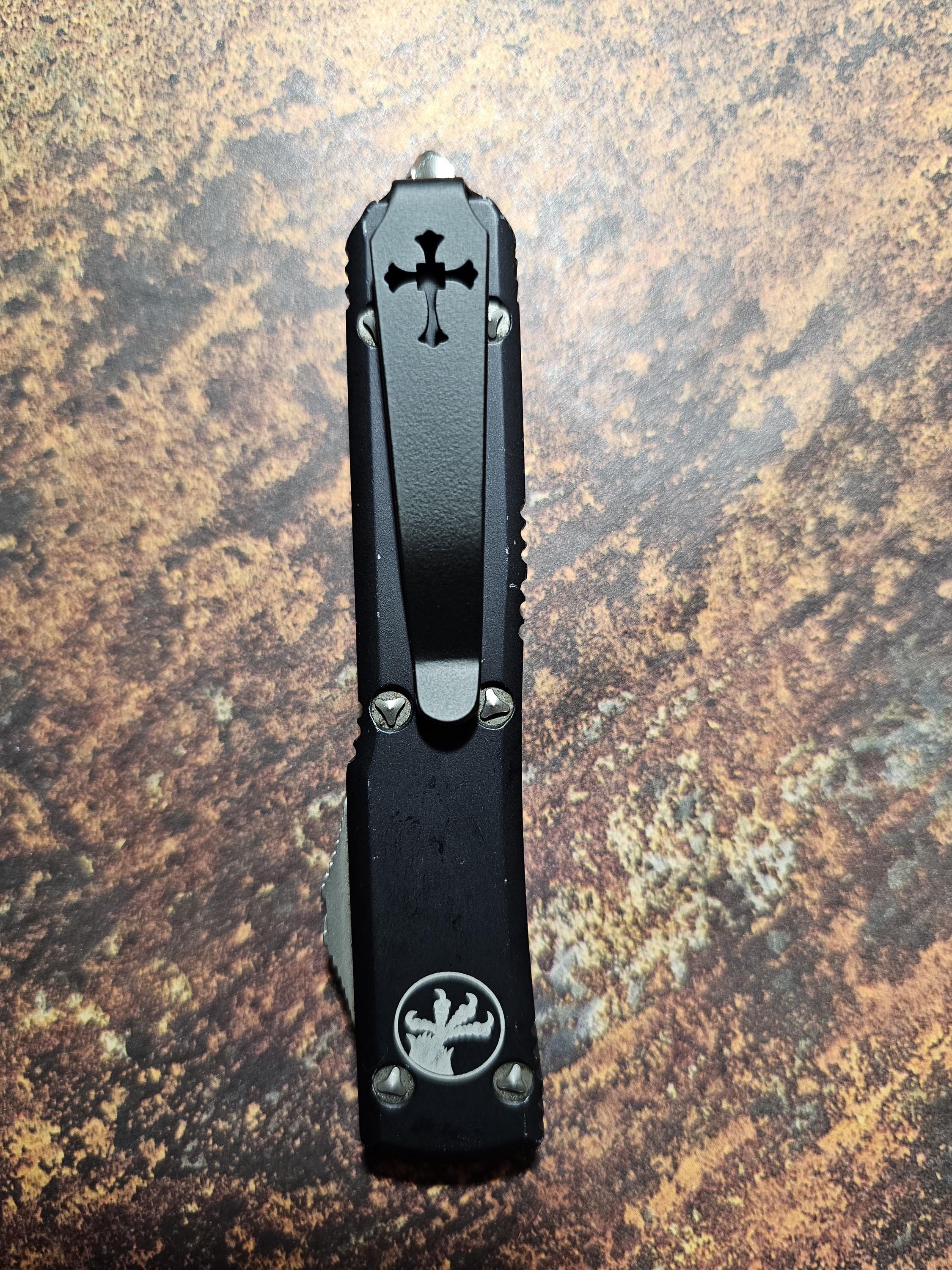 Celtic Cross Design - Titanium Pocket Knife Clip for Selected Pro