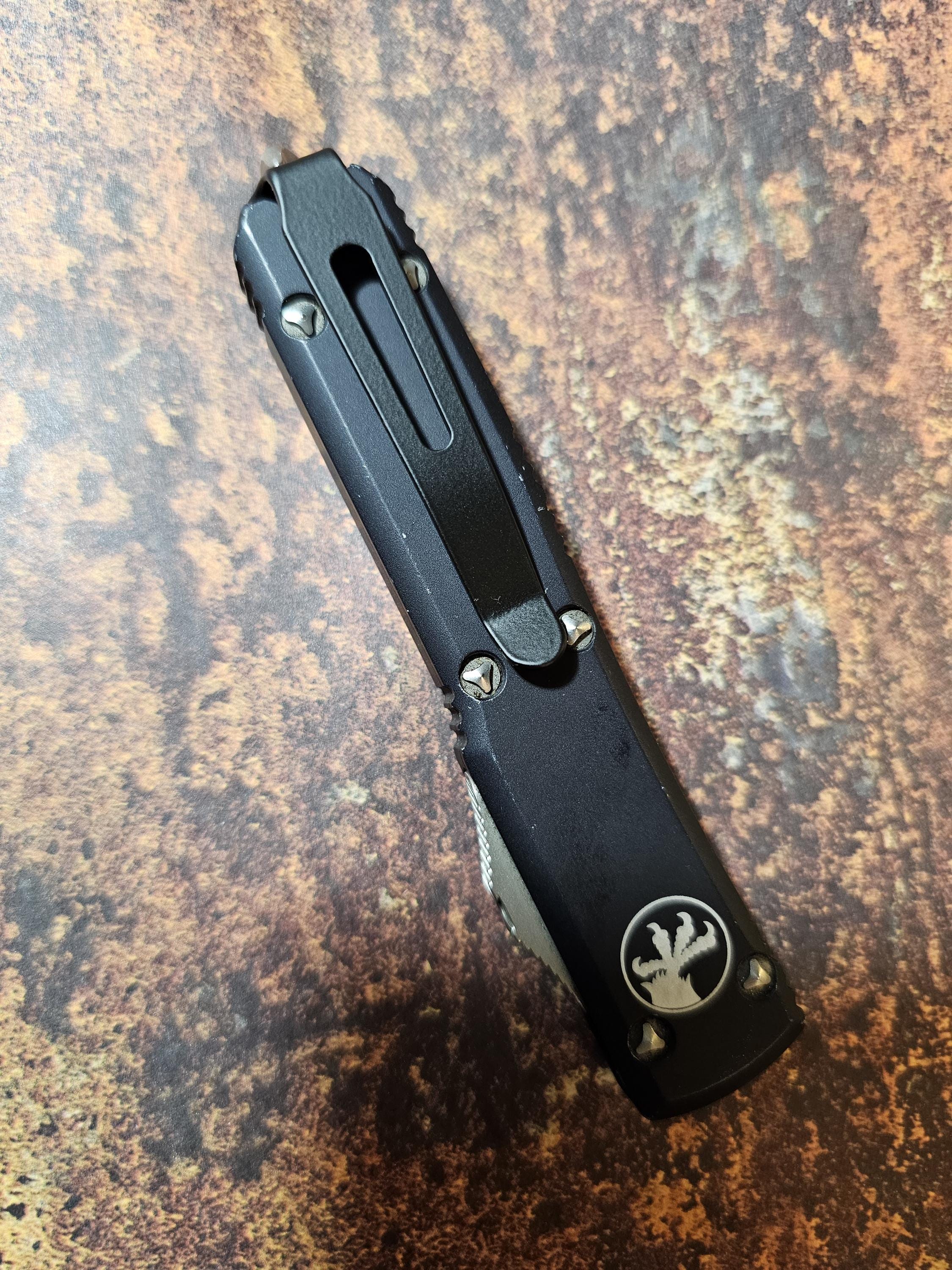 Split Tail Design -  Titanium Pocket Knife Clip for Selected Pro-Tech and Microtech Models