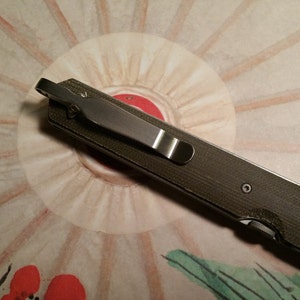Plain Design -  Titanium Pocket Knife Clip for Selected Boker and Strider Models