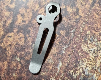 Cold Steel AD10 Split Tail Design Titanium Pocket Clip