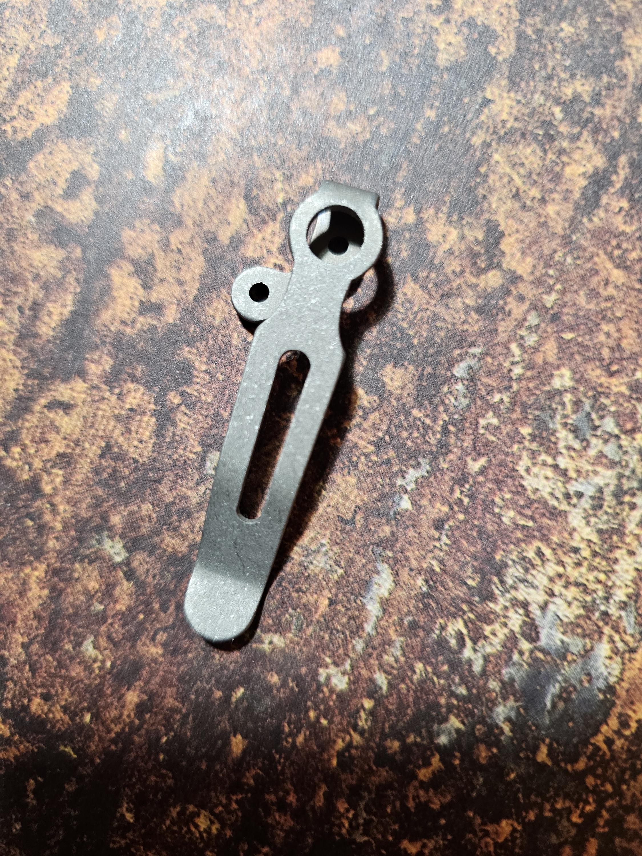 美品アダムCL6 Cold Steel AD10 Split Tail Design Titanium Pocket Clip - Etsy