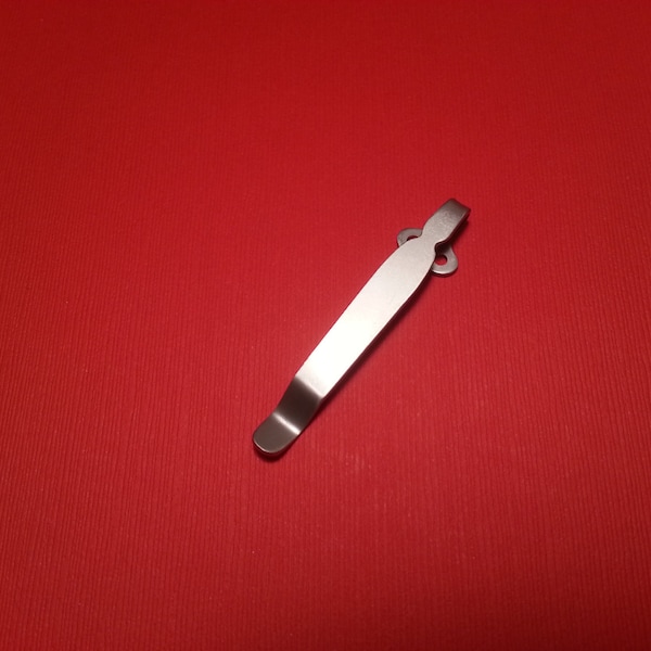 Plain Design -  Titanium Pocket Knife Clip for Selected Spyderco and Byrd Models