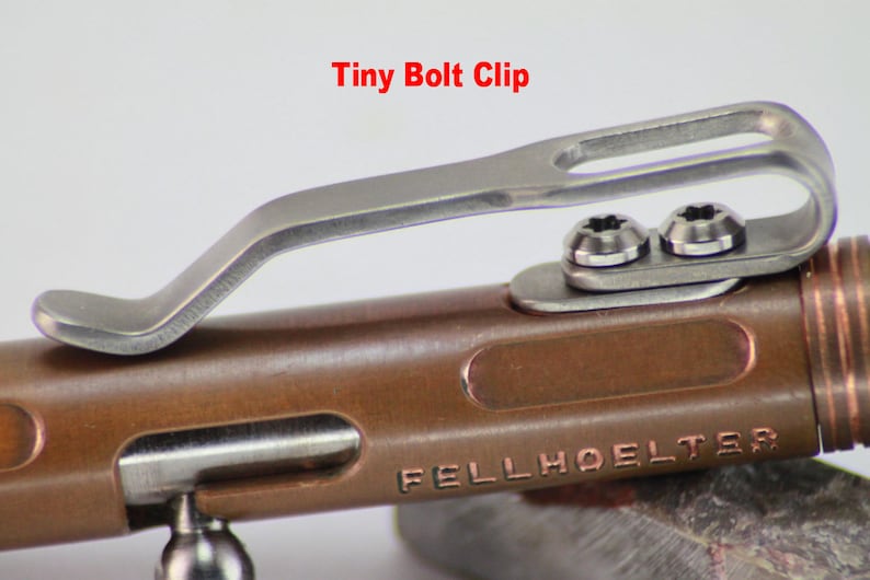 Plain Design Titanium Pocket Clip for Fellhoelter TiBolt Pen image 2