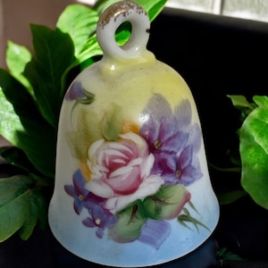 Collectible Vintage Norcrest Porcelain Bell, Exquisite Floral Design, Made in Japan