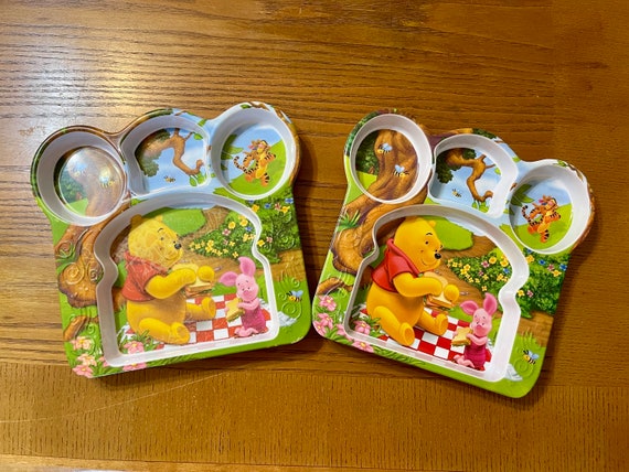 Vintage 1976 Winnie the Pooh Melamine Divided Plate - Zak Designs