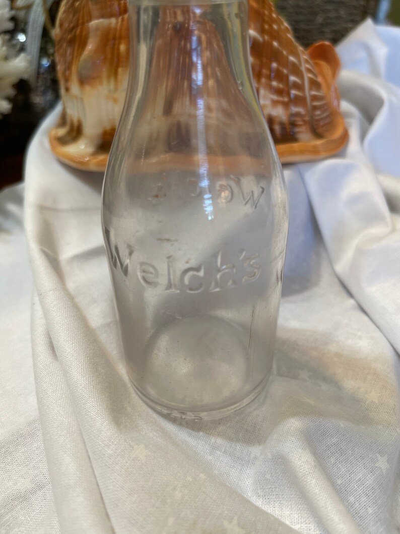Vintage Welchs Glass Juice Bottle Etsy