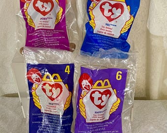 Vintage McDonald's Ty Teenie Beanie Babies (1998) - New in Package