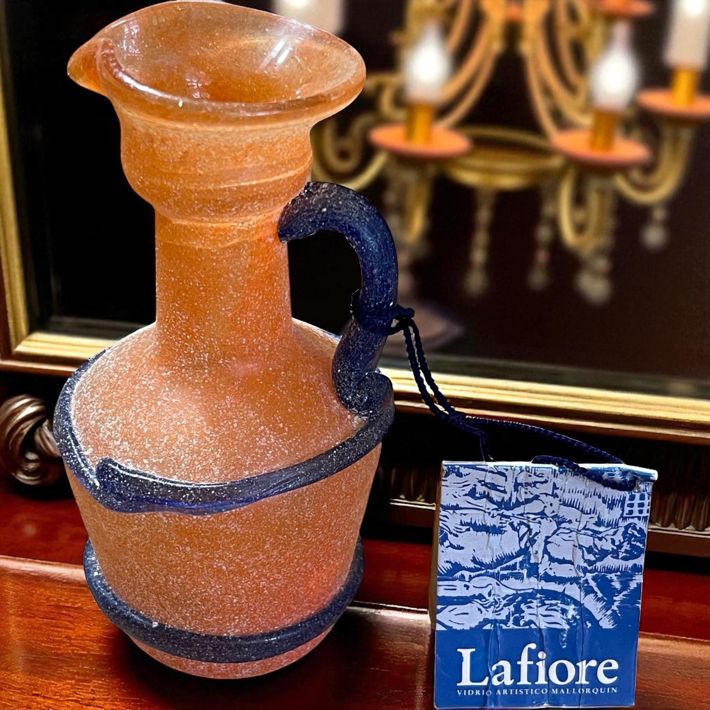 花瓶 ヴィンテージ スペイン ラフィオーレ Lafiore Vintage 瓶 Lafiore Glass - Etsy