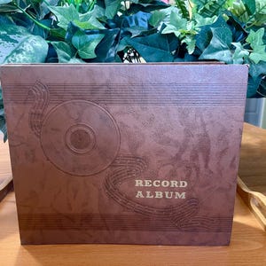 Vintage Record Album with Three 33 RPM Vinyl Records Included and Room for More!