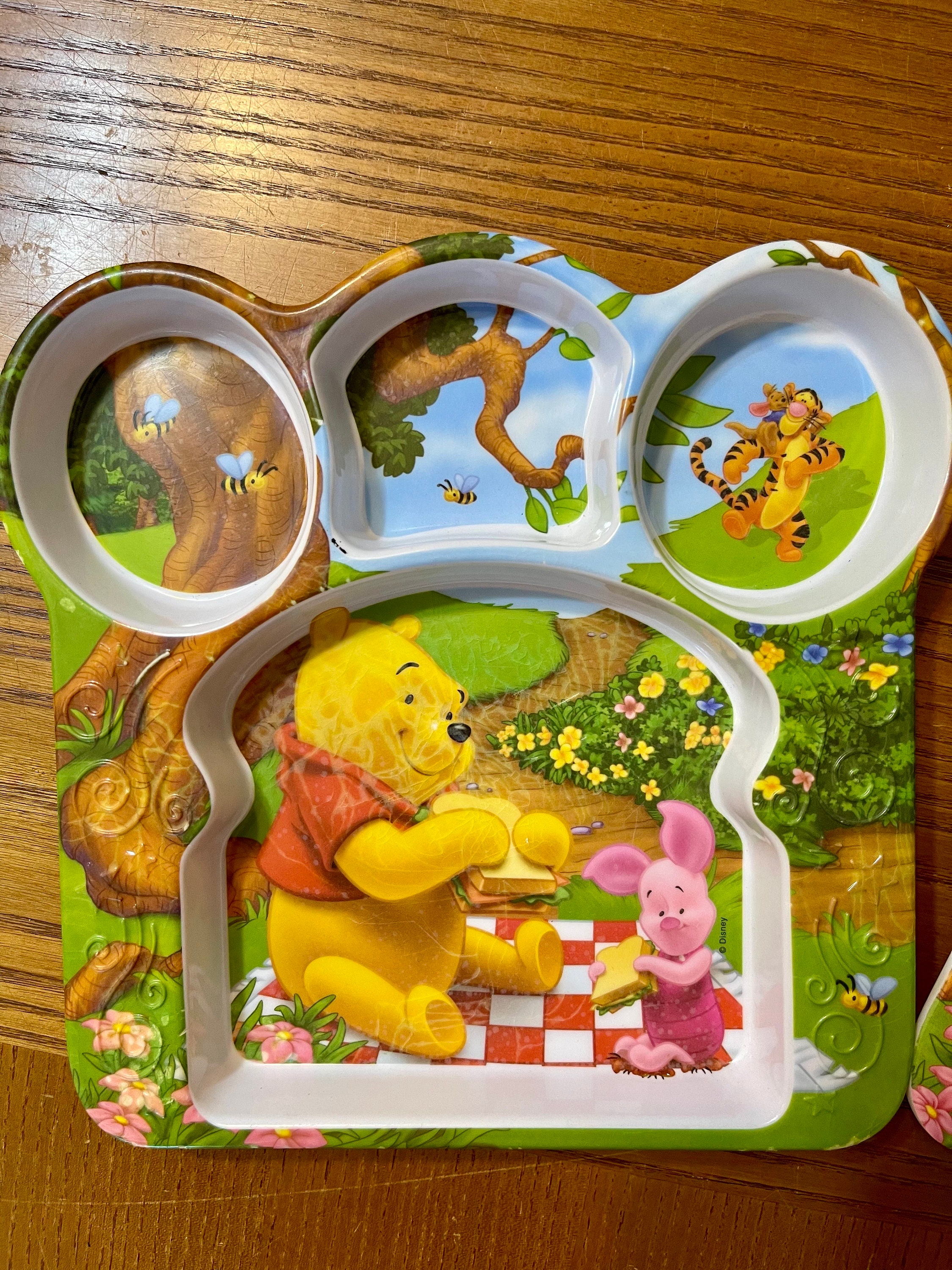 Vintage 1976 Zak Designs Winnie the Pooh Melamine Divided