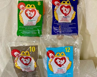 Vintage McDonald's Ty Teenie Beanie Babies (1998) - New in Package